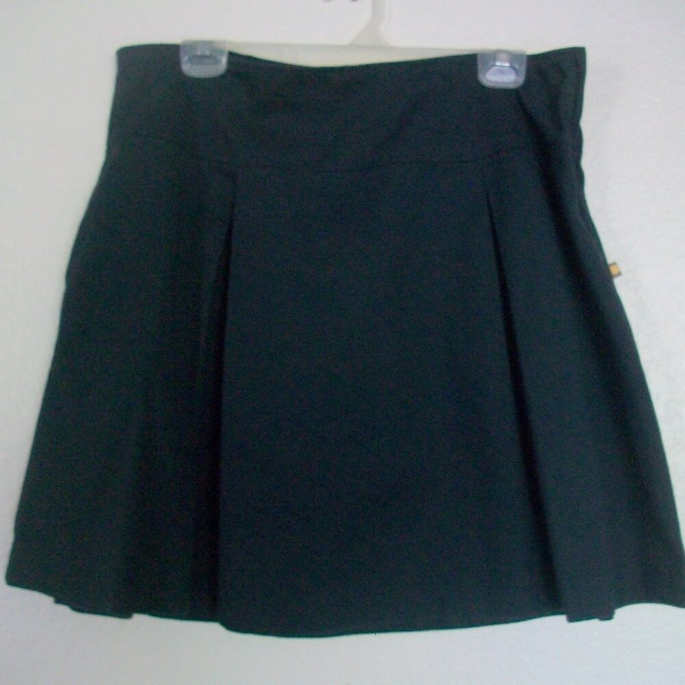 Dennis Brand Pleated Navy Blue Uniform Skort Skirt Sz Junior 15